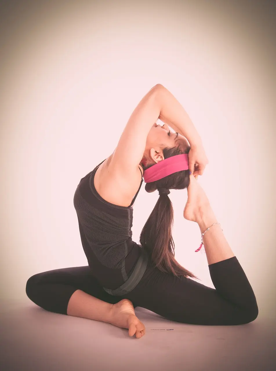 Lady stretching